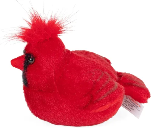 Vista 3 de Wild Republic Audubon Birds Northern Cardinal - Peluche con auténtico sonido de pájaro, animal de peluche, juguetes de pájaros para niños y pájaros