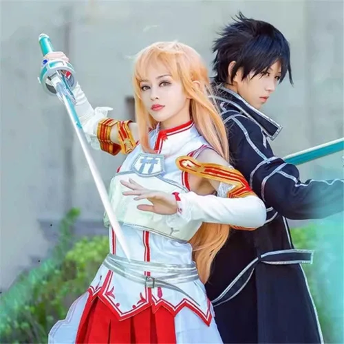 Vista 7 de Disfraz de cosplay de Asuna para mujer, talla estadounidense, color blanco