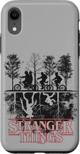 Vista 25 de Stranger Things Upside Down Hawkins Ride - Carcasa con logotipo para iPhone 17