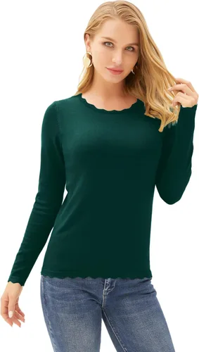 Vista 4 de GRACE KARIN - Blusa estilo suéter sin botones altamente elástica de manga larga para mujer