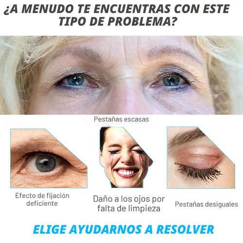 Vista 5 de Rímel para mujeres mayores de 60 años, rímel para personas mayores con pestañas que se adelgazan, hipoalergénico para ojos sensibles, volumen