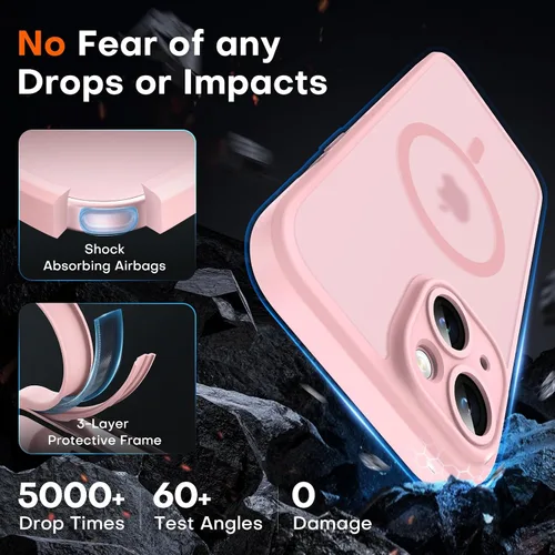 Vista 199 de TOCOL Funda para iPhone 11, compatible con Magsafe, protección completa de cámara, imanes integrados, protección contra caídas, funda translúcida