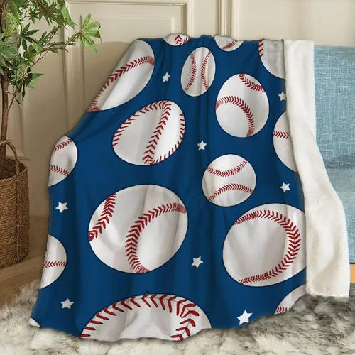 Vista 29 de Manta suave y acogedora con bandera de Estados Unidos de béisbol para niños, niñas, bebés, recién nacidos, manta de recepción de Navidad, 40 x 30