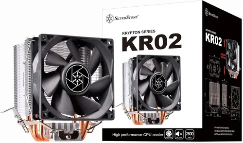 Vista 8 de Silverstone Disipador térmico de CPU de 4.921 in de altura para Intel Socket LGA115X/1366/2011/2066 y AMD Socket AM2/AM3/AM4/FM1/FM2 KR02