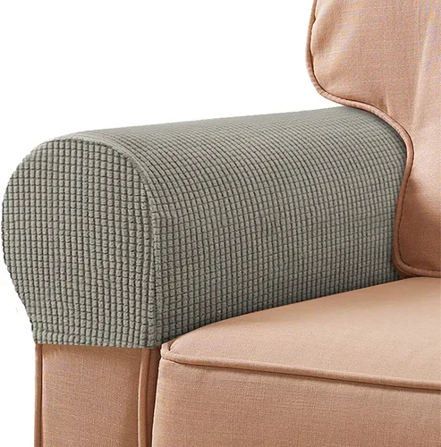 Vista 7 de Fundas de poliéster de alta elasticidad para reposabrazos de sofá, fundas impermeables para muebles, tela de elastano antimanchas, juego de 2