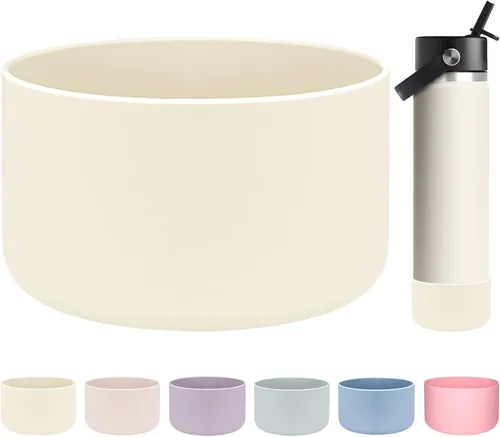 Vista 15 de HEYSKAY Bota protectora de silicona para botella de agua Hydro Flask, botella de agua de boca ancha, protector inferior de silicona antideslizante