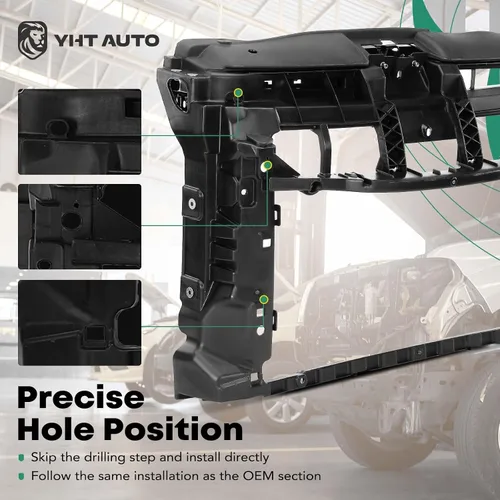 Vista 8 de YHTAUTO Soporte de radiador delantero para Volkswagen Beetle 2012-2019
