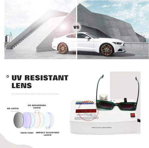 Vista 7 de Gafas de sol para mujer de moda para hombre, cuadrados, multicolor