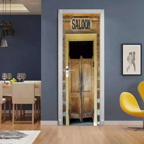 Vista 60 de Adhesivos 3D para puerta, murales para despegar y pegar, puerta de madera, papel tapiz autoadhesivo, extraíble, PVC, impermeable, póster para Puerta