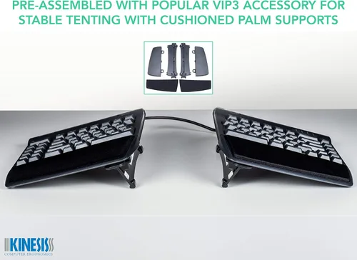 Vista 4 de KINESIS Freestyle2 - Teclado ergonómico USB-C con elevadores VIP3 para PC (separación de 9 pulgadas) (KB820PB-US)