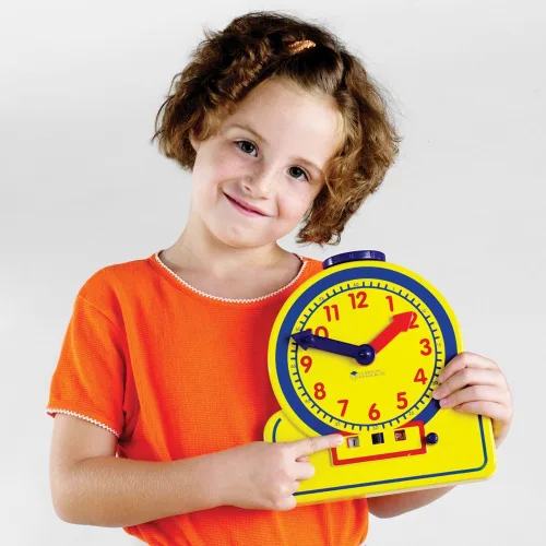 Vista 3 de Learning Resources Maestro de tiempo primario Jr. 12 horas [Amarillo]