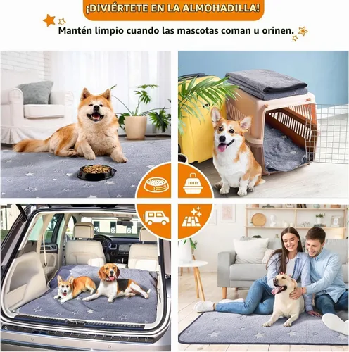 Vista 6 de LOOBANI Almohadillas lavables para orina para perros, almohadillas reutilizables para orina para entrenamiento de perros y cachorros, tapete