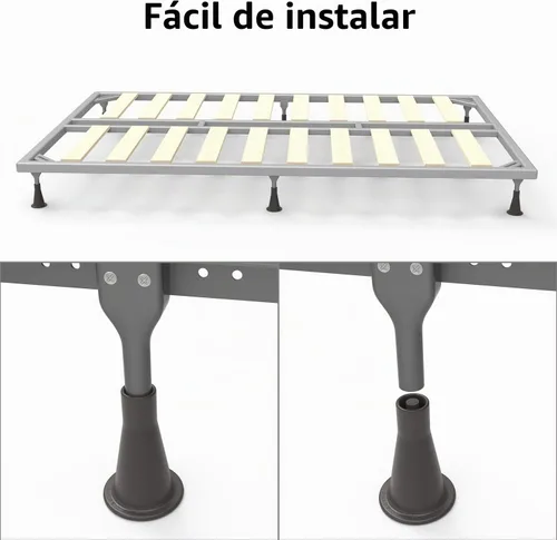 Vista 2 de 6 patas de marco de cama, evitan deslizamientos de plástico