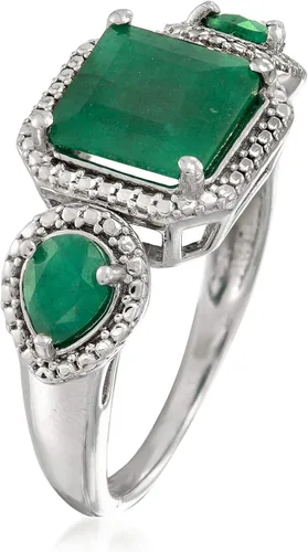 Vista 3 de Ross-Simons 250 ct tw Emerald Ring in Sterling Silver
