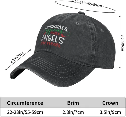 Vista 5 de Christmas Hat Cardinal Appear Whens Angel are Near Cap Women Baseball Caps Graphic Cap