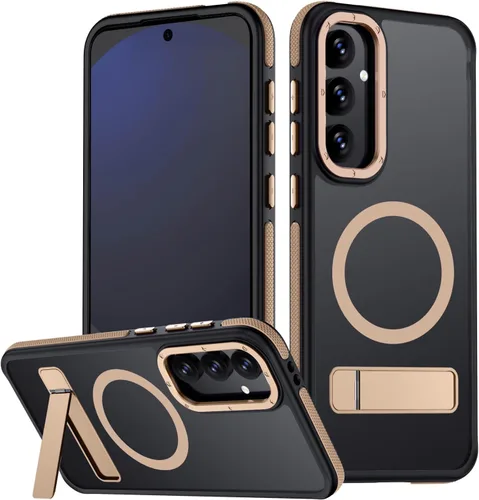 Vista 9 de para Samsung Galaxy S24 Plus, [Compatible con MagSafe], soporte ajustable, funda de grado militar a prueba de caídas, funda translúcida mate