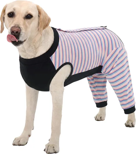 Vista 24 de Kuoser Traje de Cirugía para Perro Hembra Esterilización Macho Castración, Manga de Pierna de Perro para Dejar de Lamer Enterizo Suave para Perro