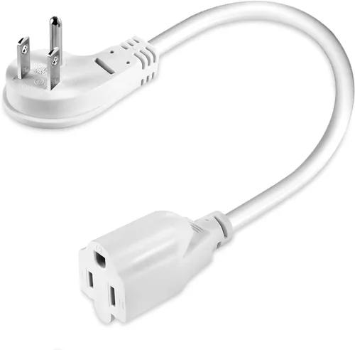 Vista 9 de Cable de extensión corto de 1875W, cable de alimentación de perfil bajo de 15A 16AWG de alta resistencia con enchufe plano de 3 puntas, cable