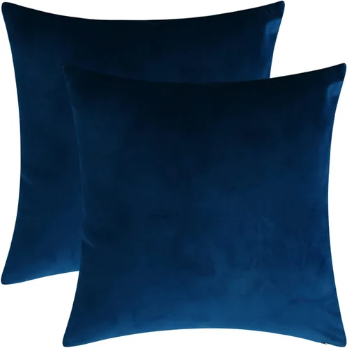 Vista 17 de Juego de 2 fundas de almohada de terciopelo para sofá y cama, 18 x 18 pulgadas, color aguamarina