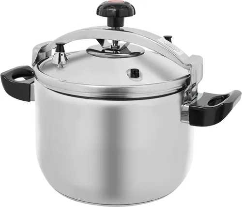 Vista 10 de Olla a presión de acero inoxidable, olla a presión, 11.6 cuartos de galón, 60 Kpa, compatible con estufas eléctricas, inducción y estufas de gas