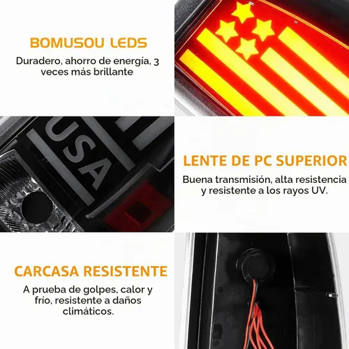 Vista 7 de Kit de luz trasera + tercera luz de freno para Chevy Silverado 1500 2500 HD 1999-2002, para GMC Sierra 1500 2500 HD Fleetside 1999-2003, luces Lente