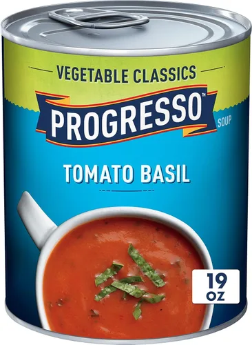 Vista 36 de Progresso Vegetable Classics - Sopa enlatada de tomate y albahaca, sin gluten, 19 onzas Media taza de verduras por porción, sin sabores