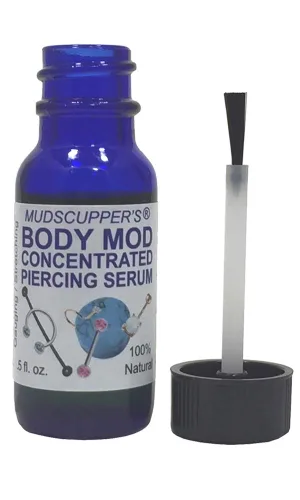 Vista 2 de Body Mod - Cuidado posterior de piercings concentrado para piercings nuevos y difíciles, 100% natural, eficaz, 0.5 onzas líquidas