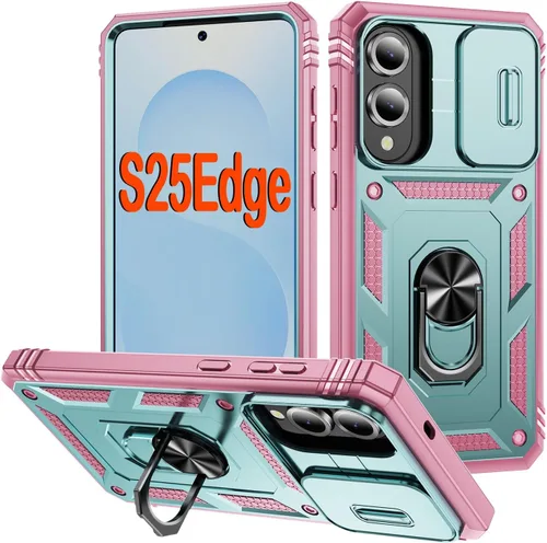 Vista 39 de PASNEW Funda militar para iPhone 13 Pro Max, cubierta de cámara deslizante y soporte de anillo de metal de 360°, carcasa rígida multicapa resistente