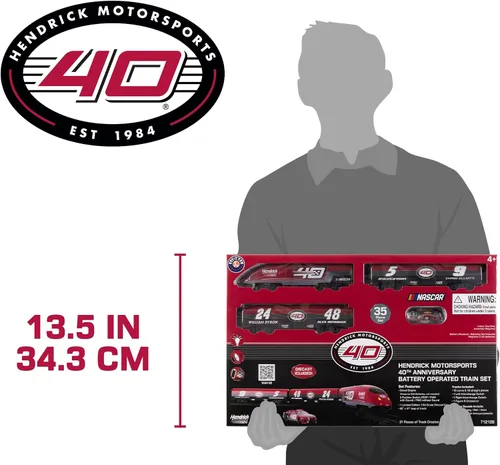 Vista 14 de Lionel NASCAR Hendrick Motorsports - Juego de tren para el 40 aniversario – Motor diésel a batería listo para jugar con 1:64 fundido a presión