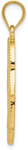 Vista 2 de Colgante de oro amarillo macizo de 14 quilates con diseño de estrella de David de la suerte 1024in x 0709in