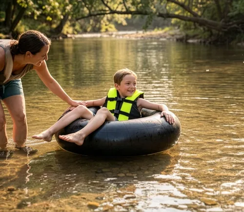 Vista 2 de Bradley Heavy Duty Butyl Rubber Inner Tubes – Inflatable Tubes for Snow Sledding, River Floating, Pool Closing, and Whitewater Adventures