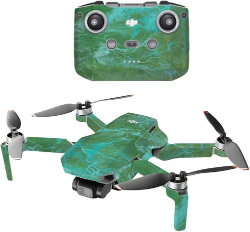Vista 11 de MightySkins - Compatible con DJI Mini 2 Dron portátil - Aqua Swirl Funda protectora de vinilo duradera y única Fácil de aplicar, quitar