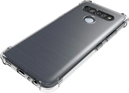 Vista 5 de USTIYA Funda para LG Q61 Caso/K61 Clear TPU Cuatro Esquinas Funda Protectora Transparente Suave Funda