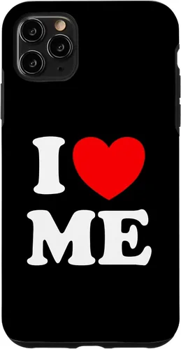 Vista 13 de Carcasa divertida para iPhone 16 I Love Me I Red Heart Me I Love Me Myself And I