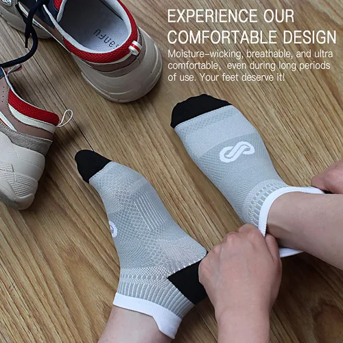 Vista 6 de PAPLUS Ankle Compression Sock for Men and Women 246 Pairs, Low Cut Compression Running Sock with Ankle Support