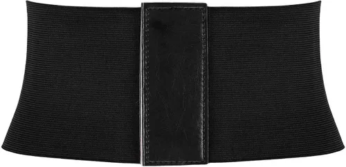 Vista 6 de Ayliss Corsé elástico de banda ancha para mujer, cinturón de cintura para mujer, color negro
