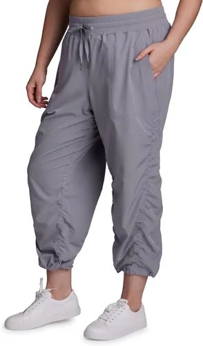 Vista 13 de RBX Active - Pantalón capri con cordón ajustable para mujer, talla grande, ligero, tejido