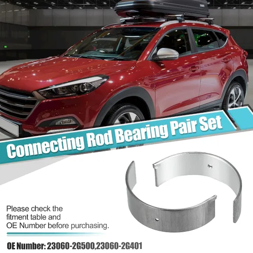 Vista 2 de X AUTOHAUX Juego de 4 pares de rodamientos de biela de motor para Hyundai Santa Sonata Tucson Veloster N G70 2011-2021 Reemplazar 23060-2G500