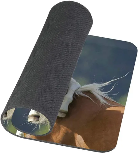 Vista 4 de Alfombrilla de mouse personalizada con caballo con potro, alfombrilla de mouse de goma antideslizante rectangular personalizada para juegos Am03