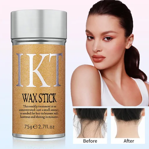Vista 3 de FUNAN Juego de 9 palos de acabado de cabello con barra de acabado de cabello, barra de cera para el cabello, herramientas para la cola del cabello