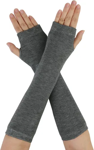 Vista 31 de Allegra K Calentadores de brazo sin dedos unisex de moda clásica
