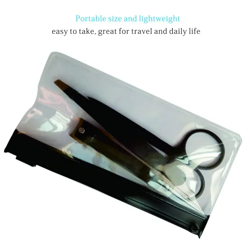 Vista 6 de Juego de 3 cortaúñas de acero inoxidable, cortadores de uñas y uñas de los pies, cortador profesional para hombres, mujeres, niños. Pinzas de punta