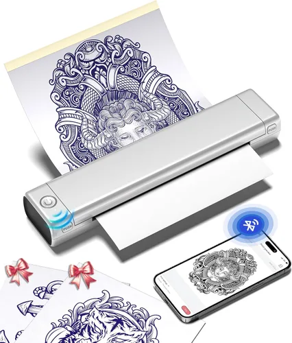 Vista 17 de Phomemo M08F Tattoo Stencil Printer, Bluetooth, Multi-Size Printing
