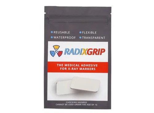 Vista 2 de ASVP Shop RADIXGRIP - Paquete de 4 piezas - Tiras adhesivas para tus marcadores de rayos X - Extra fuerte - Adhesivo médico de rayos X reutilizable