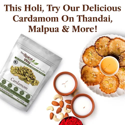 Vista 5 de The Spice Way vainas de cardamomo - (4 oz) vainas enteras de cardamomo verde kosher por OK