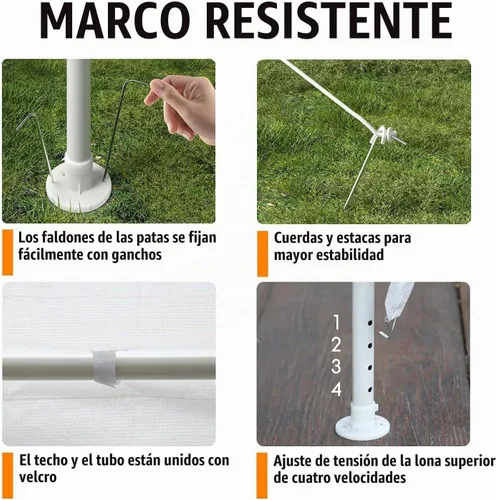 Vista 5 de Carpa para exteriores, carpa de fiesta de boda, refugio de campamento, refugio instantáneo comercial, tienda de campaña impermeable con paredes