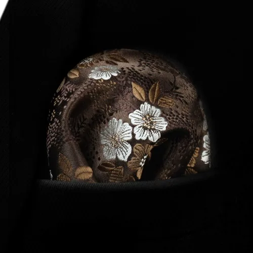 Vista 72 de Corbatas florales tejidas clásicas para hombre, corbata cuadrada de bolsillo, corbatas formales para hombres, boda con pañuelo