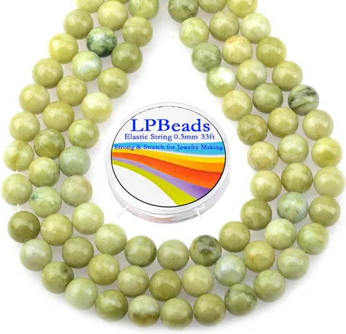 Vista 34 de LPBeads 100 Cuentas de 8mm Cuentas Redondas Naturales de Chakra, Cuentas Sueltas de Piedra Preciosa Redondas para Hacer Joyas con Cordón Elástico