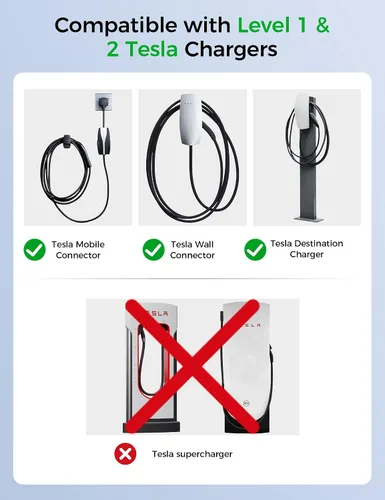 Vista 5 de Raylix Adaptador Tesla a J1772 (Máximo 80 A, 250 V) [para Vehículos Eléctricos J1772] Adaptador de Cargador Tesla, Adaptador NACS a J1772 Compatible