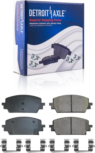 Vista 8 de Detroit Axle - Kit de frenos para Ford Transit Connect 2018 2019 2020 2021 2022 2023, rotores de freno de disco, pastillas de freno de cerámica